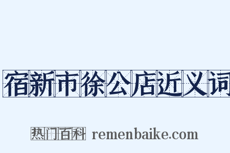宿新市徐公店近义词是什么意思的图片